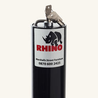 Rhino RT RD4 Round Steel Powder Coated Black Telescopic Security Bollard