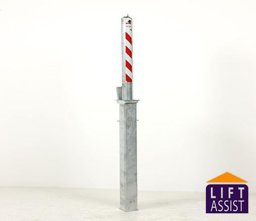 Rhino RT R14 Heavy Duty Round Galvanised Steel Lift Assist Telescopic Bollard
