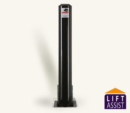 Rhino RT R14 Heavy Duty Round Powder Coated Steel Lift Assist Telescopic Bollard
