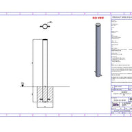 Essentials 304 Stainless Steel Bollard with Polished Cap - Specification 89mm