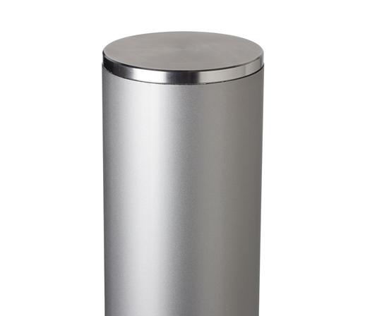 Essentials 304 Stainless Steel Bollard with Polished Cap - Close Up
