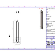 Essentials 304 Stainless Steel Mitre Top Bollard - Specification