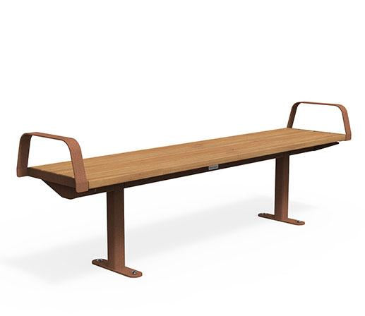 Citi Elements Bench - Hardwood - Corten