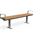 Citi Elements Bench - Hardwood - Dark Silver (RAL 9007)