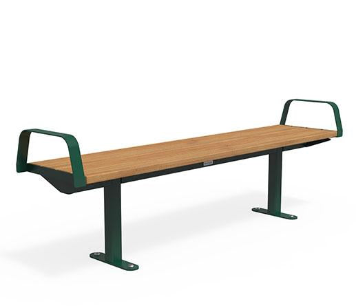 Citi Elements Bench - Hardwood - Green (RAL 6005)