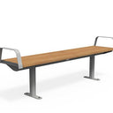 Citi Elements Bench - Hardwood - Light Silver (RAL 9006)