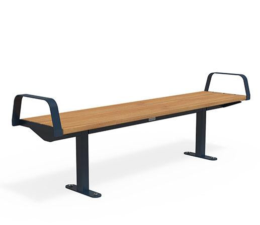 Citi Elements Bench - Hardwood - Steel Blue (RAL 5011)