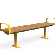 Citi Elements Bench - Hardwood - Yellow 1023 (RAL 1023)