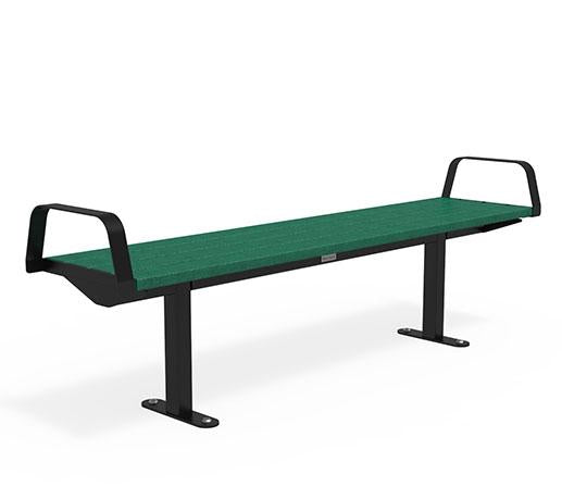 Citi Elements Bench - Recycled Plastic - Black (RAL 9005) & Apple Green