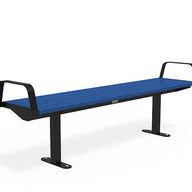 Citi Elements Bench - Recycled Plastic - Black (RAL 9005) & Cobalt Blue