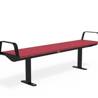 Citi Elements Bench - Recycled Plastic - Black (RAL 9005) & Cranberry Red