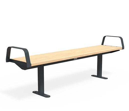 Citi Elements Bench Softwood and Powder Coated Steel bollardsdirect