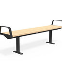 Citi Elements Bench - Softwood - Black (RAL 9005) - End Arms
