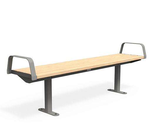 Citi Elements Bench - Softwood - Dark Silver (RAL 9007)