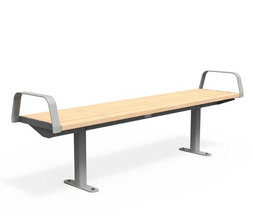 Citi Elements Bench - Softwood - Light Silver (RAL 9006)