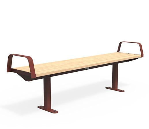 Citi Elements Bench - Softwood - Oxide Red (RAL 3009)