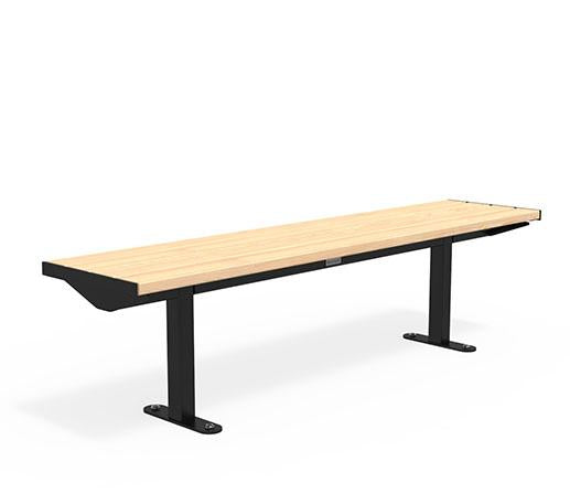 Citi Elements Bench - Softwood - Black (RAL 9005) - No Arms