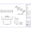 Citi Elements Bench with All Arms Specification - Hardwood Powder Coated