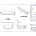 Citi Elements Bench with End Arms Specification - Hardwood Powder Coated