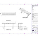 Citi Elements Bench with No Arms Specification - Hardwood Powder Coated