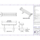 Citi Elements Bench with End Arms Specification - Recycled Plastic Powder Coated