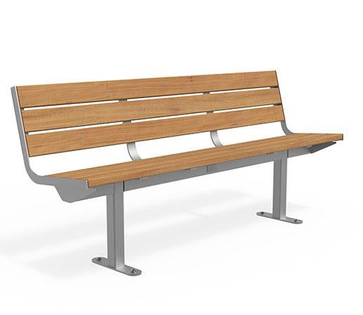 Citi Elements Stainless Steel and Hardwood Timber Seat