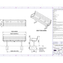 Citi Elements Seat with End Arms Specification - Softwood Powder Coated