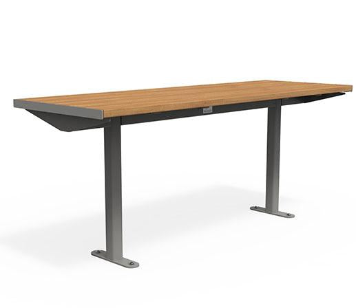 Citi Elements Table - Hardwood - Dark Silver (RAL 9007)