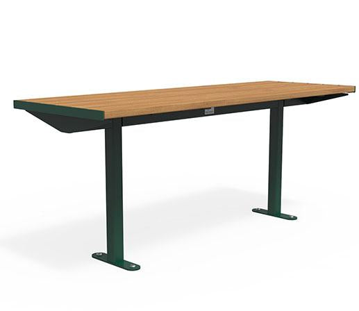 Citi Elements Table - Hardwood - Green (RAL 6005)