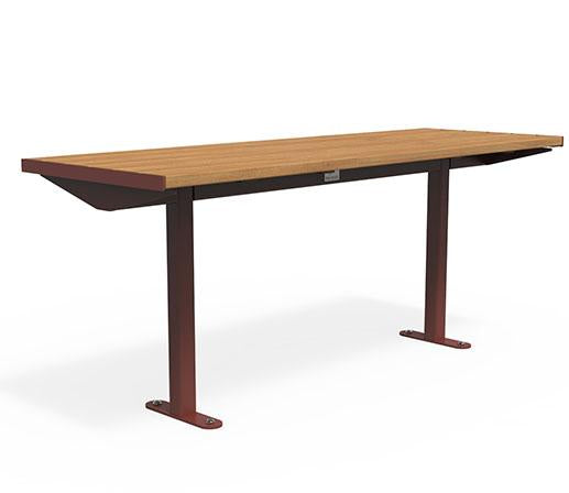 Citi Elements Table - Hardwood - Oxide Red (RAL 3009)