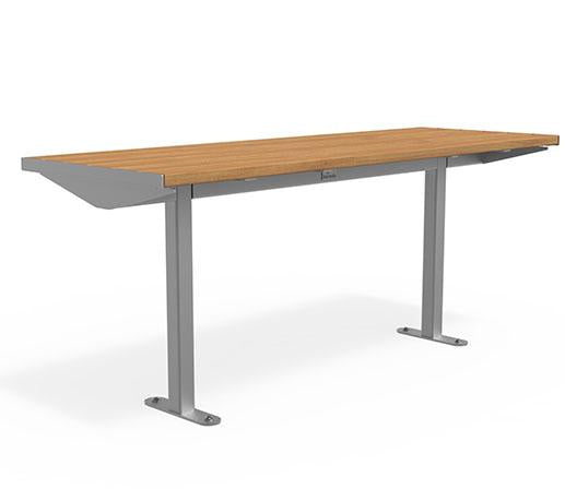 Citi Elements Table - Hardwood - Stainless Steel