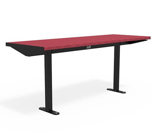 Citi Elements Table - Recycled Plastic - Black (RAL 9005) & Cranberry Red