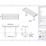 Citi Elements Table Specification - Hardwood Powder Coated