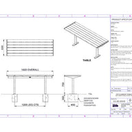 Citi Elements Table Specification - Softwood Powder Coated