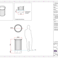 Ollerton M3 Contemporary Stainless Steel Flared Top 85L Litter Bin