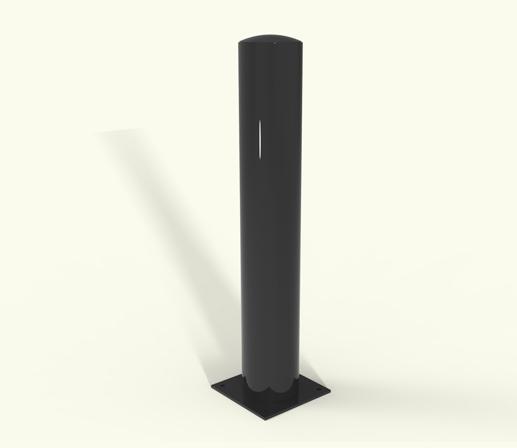 Rhino RB 101 Steel Powder Coated Baseplated Bollard