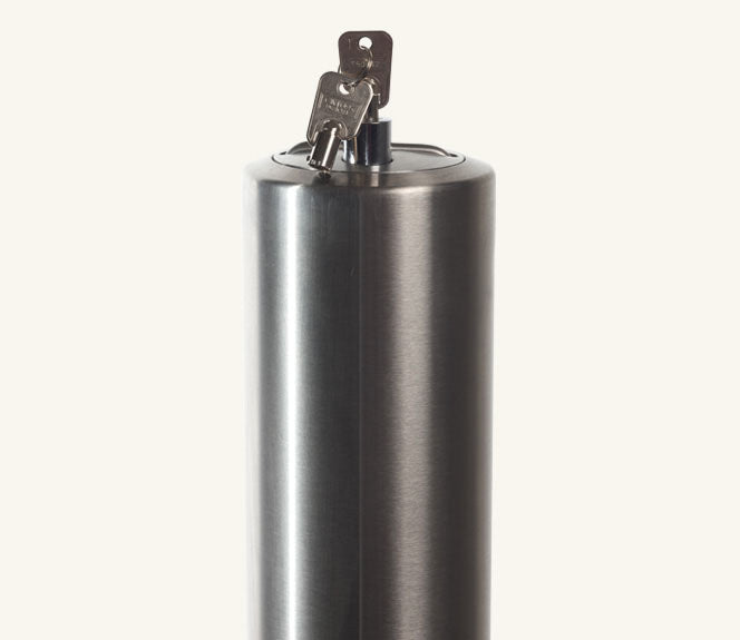 Rhino RTSS5 HeavY Duty Round Stainless Steel Telescopic Bollard 