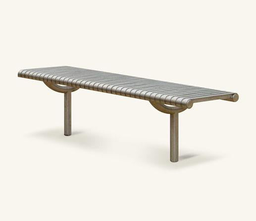 Ollerton M3 Contemporary Straight Stainless Steel Bench