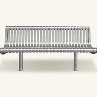 Ollerton M3 Contemporary Straight Stainless Steel Seat