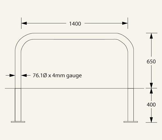 Rhino RB76 Heavy Duty Steel Powder Coated Hoop Barrier