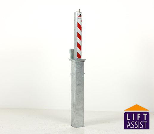 Rhino RT R14 670 Round Galvanised Heavy Duty Steel Lift Assist Telescopic Bollard