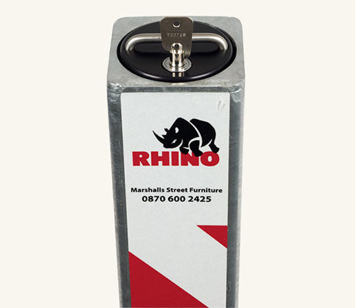 Rhino RTSQ8 Heavy Duty Square Steel Telescopic Bollard